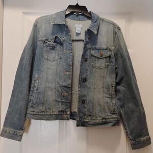 G.H Bass & Co Bass Jeans Denim Jean Jacket Classic Fall Style Lightweight Size M